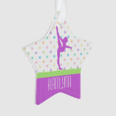 パステルはラベンダーの体操に斑点を付けます オーナメント (正面)