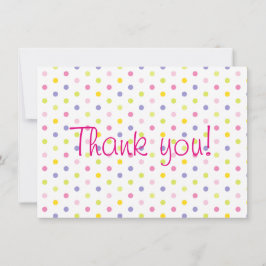 パステルは水玉模様のベビーシャワーを感謝していしています振りかけます サンキューカード