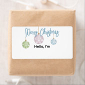 パステルぶら下がったのクリスマスオーナメント紙名タグ ラベル (インサイチュ)