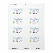 パステルぶら下がったのクリスマスオーナメント紙名タグ ラベル (フルシート)