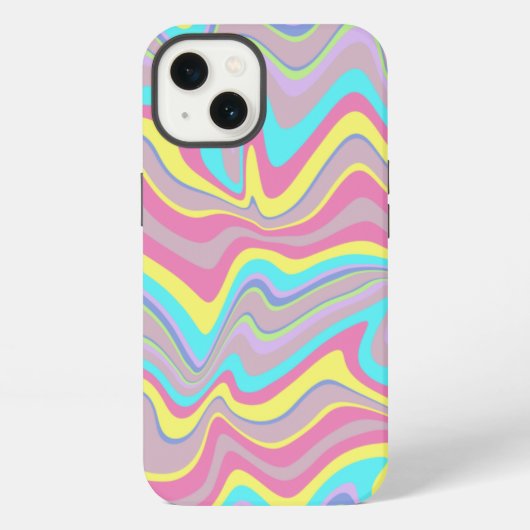 パステルゆがみ波 iPhoneケース (裏面)