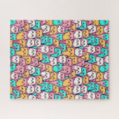 パステルよくはしゃぐで彩られたミニマ数々のリスト猫 ジグソーパズル (横)