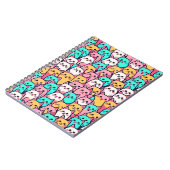 パステルよくはしゃぐで彩られたミニマ数々のリスト猫 ノートブック (左側)