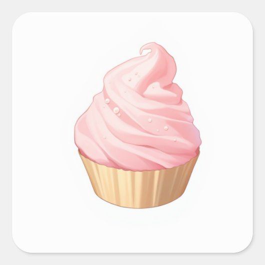 パステルよくはしゃぐイラストレーション スクエアシール (正面)