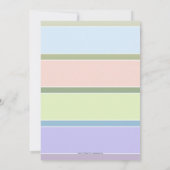 パステルよくはしゃぐベビストライプのーシャワー招待状 招待状 (裏面)