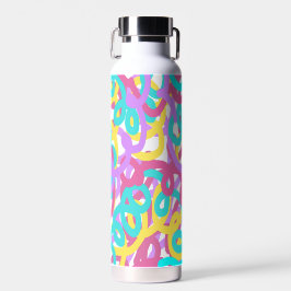 パステルらせん状抽象芸術プリント ウォーターボトル