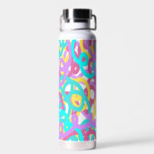 パステルらせん状抽象芸術プリント ウォーターボトル (背面)