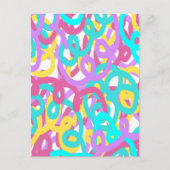 パステルらせん状抽象芸術プリント ポストカード (正面)