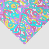 パステルらせん状抽象芸術プリント 薄葉紙 (詳細)