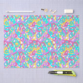 パステルらせん状抽象芸術プリント 薄葉紙 (クラフト)