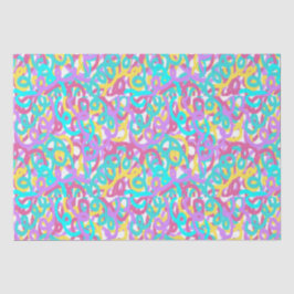 パステルらせん状抽象芸術プリント 薄葉紙