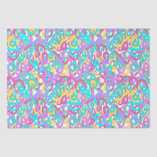 パステルらせん状抽象芸術プリント 薄葉紙 (正面)