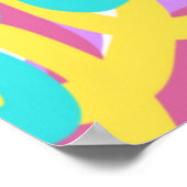 パステルらせん状抽象芸術 ポスター (角)