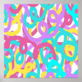 パステルらせん状抽象芸術 ポスター (正面)