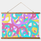 パステルらせん状抽象芸術 吊り下げ型タペストリー (正面)