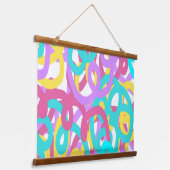 パステルらせん状抽象芸術 吊り下げ型タペストリー (傾斜あり)