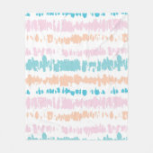 パステルろうけつ染めパターン フリースブランケット (正面)