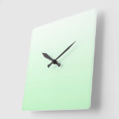 パステルを緑化する薄緑の勾配のヒスイのゆとり スクエア壁時計 (傾斜)