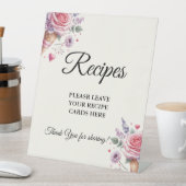 パステルアイスクリームあなたのレシピを残すブライダルシャワー 台座サイン (インサイチュ)