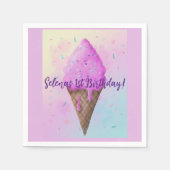 パステルアイスクリームコーンドリップ スタンダードカクテルナプキン (正面)