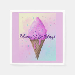 パステルアイスクリームコーンドリップ スタンダードカクテルナプキン