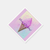 パステルアイスクリームコーンドリップ スタンダードカクテルナプキン (角)