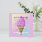 パステルアイスクリームコーンドリップ 招待状 (スタンド正面)