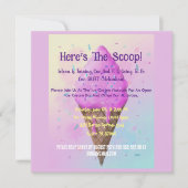 パステルアイスクリームコーンドリップ 招待状 (正面)