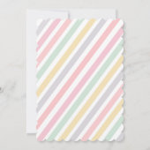 パステルアイスクリームコーン誕生日 | ガールズスウィート 招待状 (裏面)