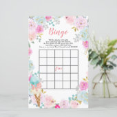 パステルアイスクリームフラワーベビーシャワービンゴゲーム (スタンド正面)