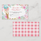 パステルアイスクリームフローラー数キス エンクロージャーカード (正面/裏面)