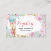 パステルアイスクリームフローラ水の色レジストリ挿入 エンクロージャーカード (正面)