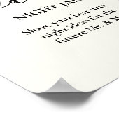 パステルアイスクリームブライダルシャワーカップル結婚ズサイン ポスター (角)