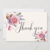 パステルアイスクリームブライダルシャワーサンキューカード 案内状 (正面)