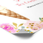 パステルアイスクリーム来お願いサイン ポスター (角)