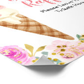 パステルアイスクリーム水彩おむつラッフルポスター ポスター (角)