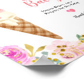 パステルアイスクリーム祈りの言葉ベビーサイン ポスター (角)