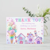パステルアイスクリーム誕生日サンキューカード サンキューカード (スタンド正面)