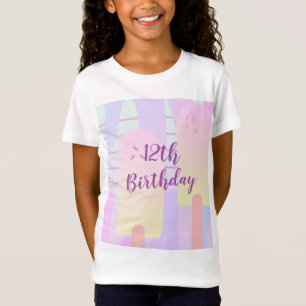 パステルアイスポップアイスクリーム 誕生日 Tシャツ