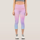 パステルアイリデセントホログラフィックグリッタースターズ銀河系 カプリレギンス (正面)