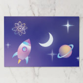 パステルアウタースペースティアウェイ紙ランチョンマット ペーパーパッド (正面)