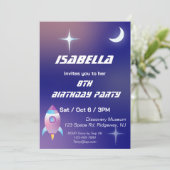 パステルアウタースペース誕生日 招待状 (スタンド正面)