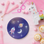 パステルアウタースペース ペーパープレート (パーティー)
