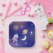 パステルアウタースペース ペーパープレート (パーティー)