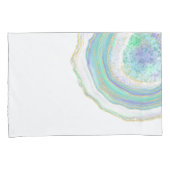 パステルアクアとパープルアガテパターン 枕カバー (正面右)