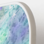 パステルアクアとパープルアゲイトとモノグラム ピックルボールラケット (左詳細)