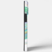 パステルアクアとパープルアゲイトとモノグラム Case-Mate iPhoneケース (裏面 / 右)