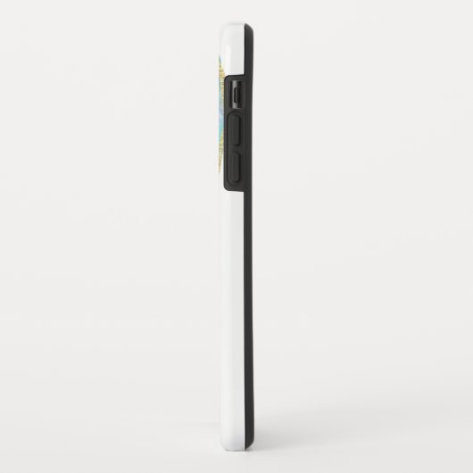 パステルアクアとパープルアゲイトとモノグラム Case-Mate iPhoneケース (裏面/左)