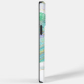 パステルアクアとパープルアゲイトとモノグラム Case-Mate iPhoneケース (裏面 / 右)