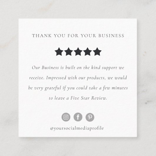 パステルアクアクラフトマウンテンウェーブレビューのリクエスト スクエア名刺 (裏面)